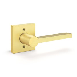 EHOMEWARE Gold Dummy Door Levers Interior Door Handles, Heavy Duty Levers for Closet, Non-Turning Reversible Levers for Left Right Handed Doors,1 Pack