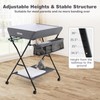 INFANS Baby Changing Table with Wheels, Portable Folding Diaper Station