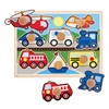 Melissa & Doug Vehicle Jumbo Knob Puzzle, Wooden Peg Puzzle