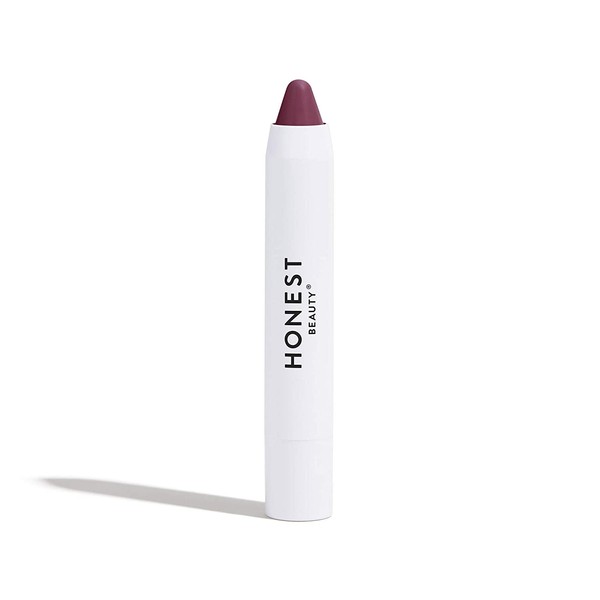 Honest Beauty Lip Crayon-Demi-Matte, Mulberry | Lightweight, High-Impact Color with Jojoba Oil & Shea Butter | Paraben Free, Silicone Free, Dermatologist Tested, Cruelty Free | 0.105 oz.