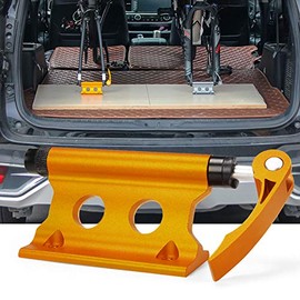 CXOYLL Bike Block Fork Mount w/Quick-Release Lever, Aluminum Alloy Bicycle Front Fork Fixed Clip Luggage Rack for Truck Bed/Trailer/Van, Vertical or Horizontal Mounted (Yellow)