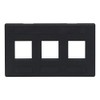 ICC 3-Port Furniture Faceplate IC107FM3BK
