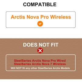 Nova Pro Wireless Earpads - defean Replacement Ear Cushion Compatible with Steelseries Arctis Nova Pro Wireless Headphones(Do Not fit SteelSeries Arctis Nova 7 Model) (Black Protein)
