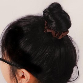 Small thin scrunchie matte hair tie pigtails / 작은 얇은 곱창밴드 매트 머리끈 양갈래 땋은머리