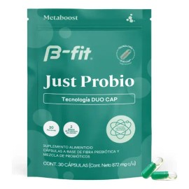 B-FIT | Just Probio sin Sabor - 2 Billones de Probióticos por Cápsula - 30 Cápsulas | Tecnología DuoCap - Producto Natural y Seguro
