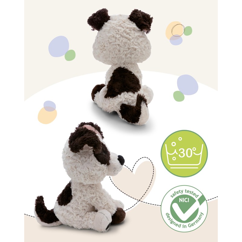 NICI Morbido cane di peluche, 20 cm, bianco - 62137