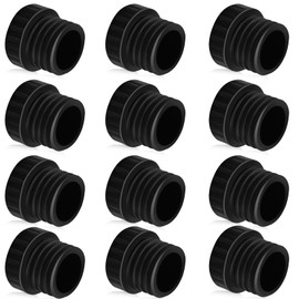 12Pcs Light Socket Covers, Safety Cap Plugs for String Lights, Protective Caps for Recessed/Standard Sockets (Black)