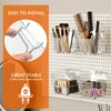 Clear Pegboard Cups with Hooks 4 Pack, 1/8" & 1/4"