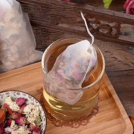 UUYYEO 200 Pcs Loose Leaf Tea Bags with String Empty Tea Bags Small Tea Filter Bags for Herbs Coffee Soup Bags for Cooking Seasoning Bags for Spices