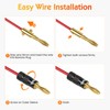 Banana Plugs with Dual Set Screws,Black and Red Aluminum Shell,6