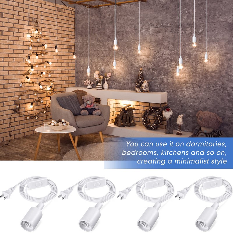 10 Pack Hanging Light Cord Pendant Light Cord with Switch