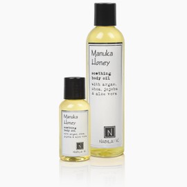 Nabila K Body Oil to Moisturize and Nourish Tired Skin - Argan Oil & Coconut Oil Based - Vitamin C to Restore Nutrients - Naturally Derived from Essential Oils - Manuka Honey - 9 oz