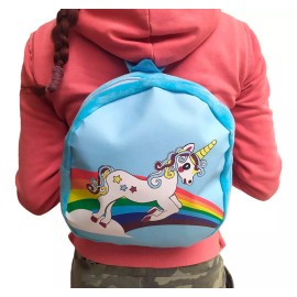 Unicorn Mochila Lonchera Escolar Unicornio Felpa Niños Morral