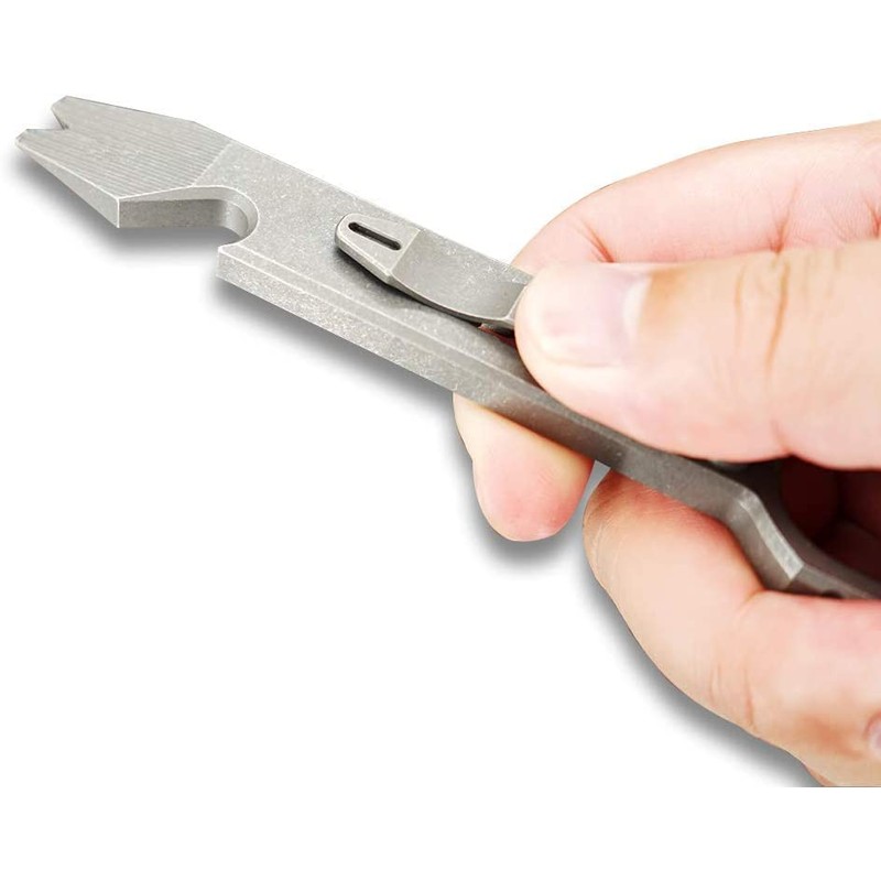 Titanium EDC Crowbar Outdoor Crowbar Bottle Opener with Pocket Clip