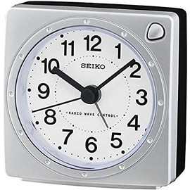Seiko QHR201S Unisex Analogue Alarm Clock Plastic White
