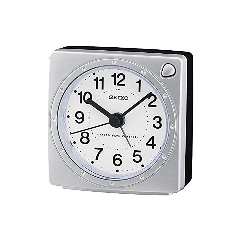 Seiko QHR201S Unisex Analogue Alarm Clock Plastic White