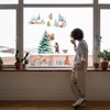 6 Sheets Christmas Window Stickers Animals Christmas Window Clings Stained