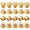 NILLOS Drawer Pull Cabinet Knob, 20 PCS Round Wood Unfinished