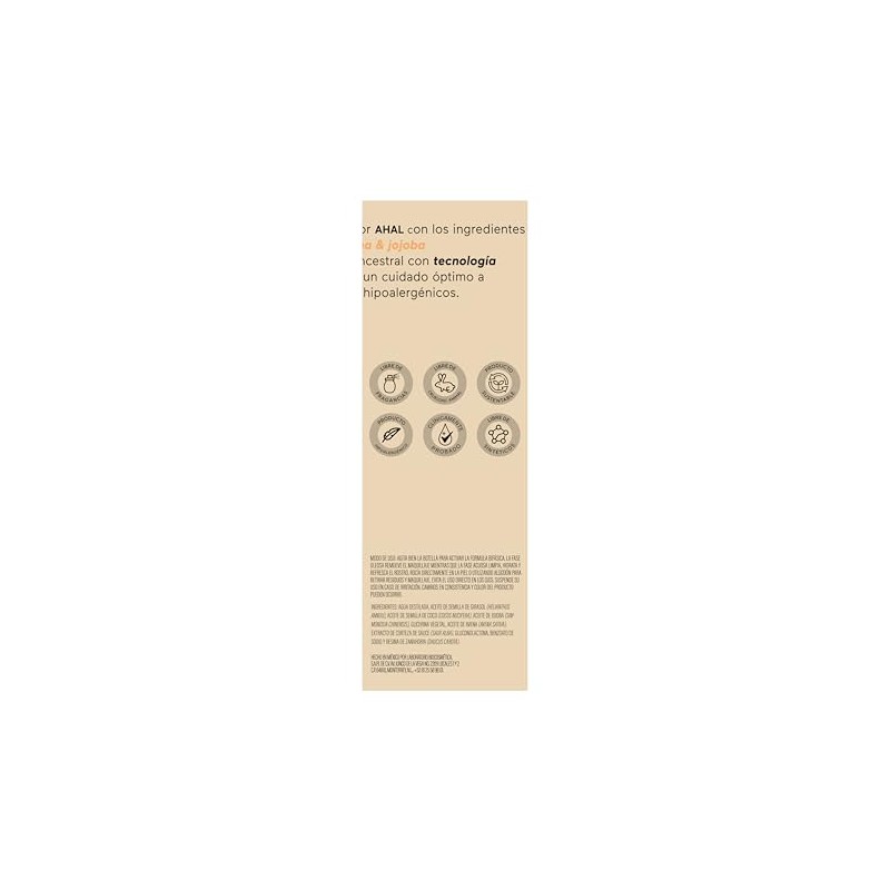 Ahal Desmaquillante Bifásico Avena Jojoba Agua Micelar 100