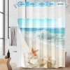 Nesphy No Hook Beach Summer Starfish Shower Curtain with Snap