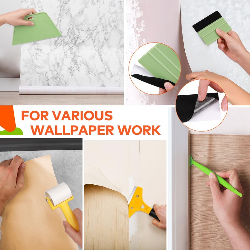 WRAPXPERT Wallpaper Smoothing Tools, Wallpaper Tools for Peel and Stick,