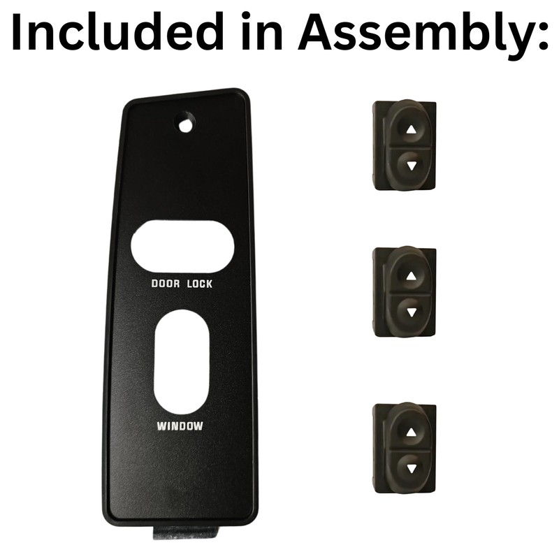 SWITCHDOCTOR Front Passenger Window Switch & Bezel Set for 1987-1993