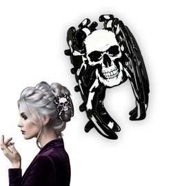 Spooky Halloween Spider Hair Claw Clip with Skull Pattern for Updo &Half Up