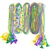 Afson 72 Pcs Mardi Gras Bead Necklaces Bulk Gold Purple