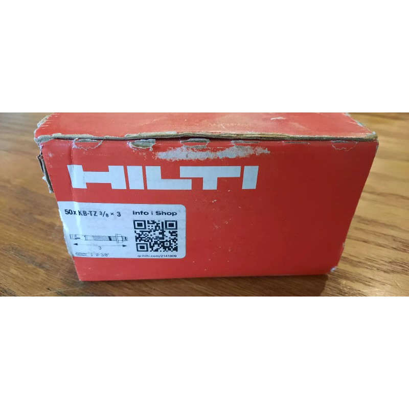 HILTI Anchor Kwik Bolt Nut Concrete Expansion Quantity 10 KB-TZ