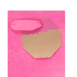 UK Greetings Small Gift Bag for Her/Friend - For Birthdays, Valentine's Day & Other Events - Pink Design