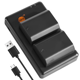 DSTE 2X NP-FZ100 + Rapid Dual Charger Compatible with Sony a6600, A7iv, Alpha 9, A9S, Alpha 9R, A9R, Alpha 9S A7iii, A7C, ZV-E1, FX3, FX30, A7R3, VG-C3EM Grip as NPA-MQZ1K BC-QZ1