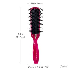 Trinity Static Control Hair Brush, Pink, Vent Style with Black Bristles (Pink)