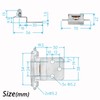60 PCS Inset Hinges, 3/8" Silver Metal Cabinet Door Hinges,