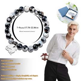 LIUANAN Black Dragon Charm Bracelet for Women Good Luck Protection Jewelry Strength Courage Growth Gift Inspirational Gifts for Women Men Birthday Graduation (Dragon)