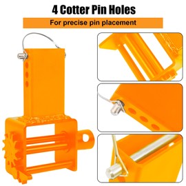 Trailer Stake Pocket Winch, Pack of 2 Heavy Duty Stake Pocket Winch 16200 Lbs Capacity and 5400 Lbs Load Limit for Flatbed Trailer Trucks Winches, Orange