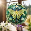 Luna Moth Sun Catcher, 8 Inch Stained Glass Suncatcher, Stained
