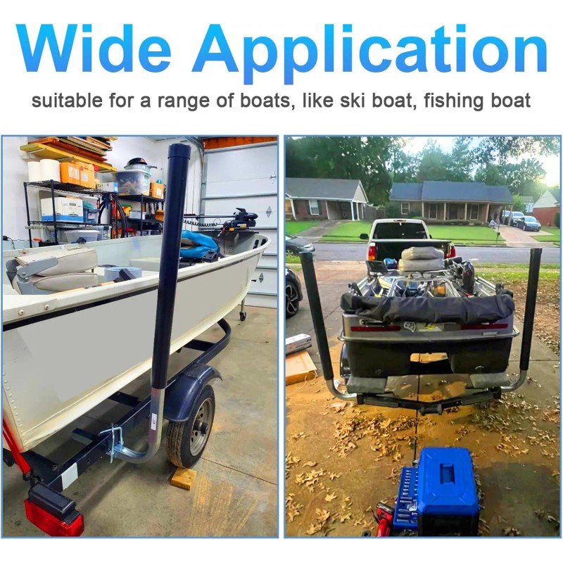 40in/48in/60in Boat Trailer Guides Height Adjustable Rustproof Galvanized Steel Poles