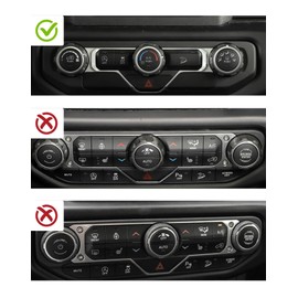 DSWSQ Aluminum Alloy Air Conditioner Switch Knob AC Button Trim Cover & Headlight Knob Cover for 2018-2024 Jeep Wrangler JL/JT Gladiator (Red)