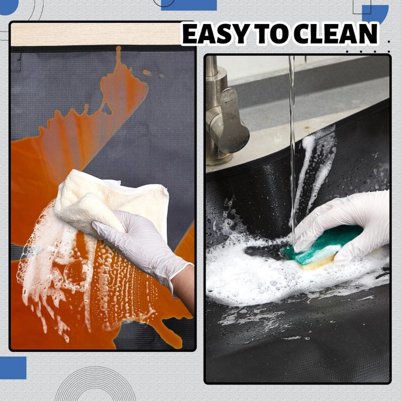 Brannded 24×30 Inch Stove Backsplash Splatter Guard Range Hood Backsplash