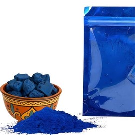 Aker Fassi Espirulina Azul En Polvo - Polvo Puro De Nila Marroquí - Mascarilla Natural Iluminadora Y Desintoxicante Para Rostro Y Cuerpo - Jabón De Nila En Polvo Azul