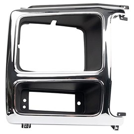 Right Headlight Bezel Chrome Passenger Side Compatible with 1980-1986 Ford Bronco F-150 FO2513148