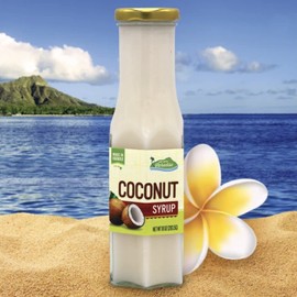 Gourmet Coconut Fruit Syrup, Made in Hawaii, Dip into Paradise, 10 oz.