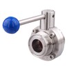 DERNORD Sanitary Butterfly Valve with Pull Handle Stainless Steel 304