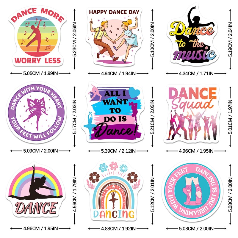 SigyoJeom 200PCS Dance Stickers for Girls Teens