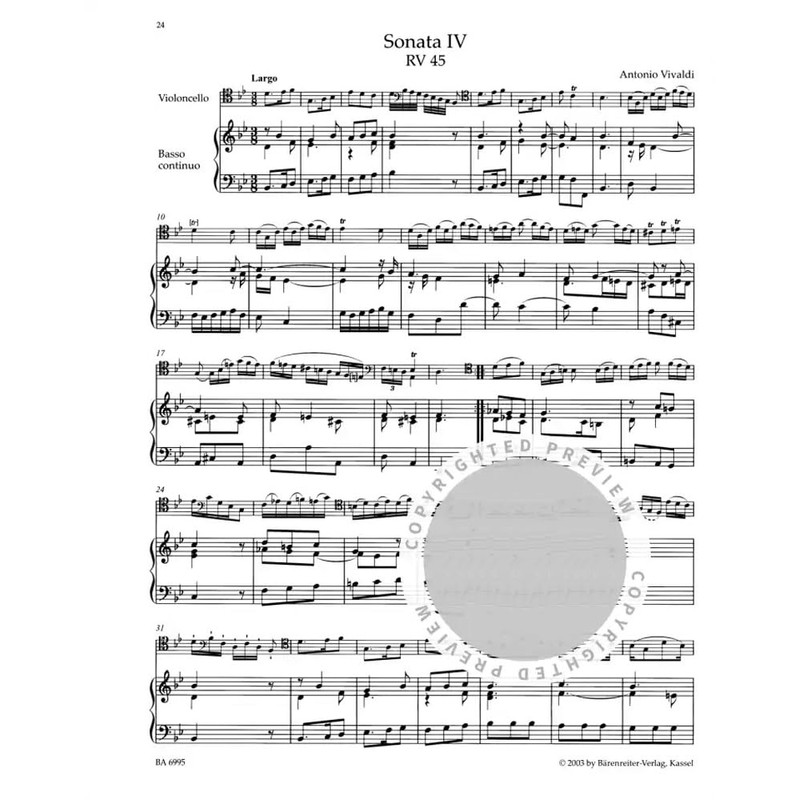 Complete Sonatas for Cello and Basso continuo