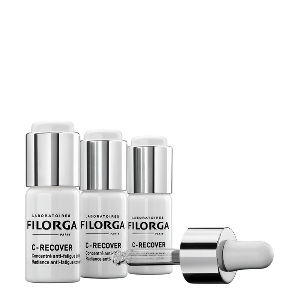 Filorga C-Recover Vitamin C Face Serum, Radiance Boosting Concentrate for Anti Fatigue, Anti Aging & Skin Hydration, 3 Count (Pack of 1)
