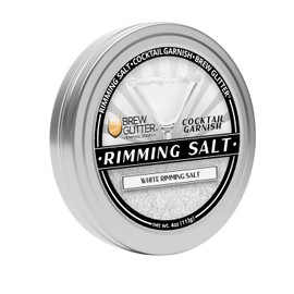 Rimming Salt - Plain (4oz 1x Tin) | Drink Rimmer for Beverages, Cocktails, Margaritas by Brew Glitter