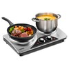 CUSIMAX Double Burners, 1800W Electric Hot Plate for Cooking Double