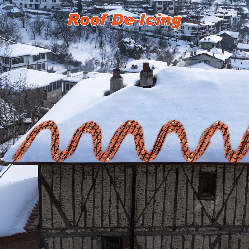 30FT（3~200FT） Heat Tape for Water Pipes, -40°F Deicing Heating Cable,