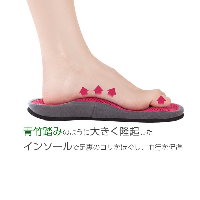 Alpha Health Slippers, Foot Point, Women's, Mega Push Feet, Pink,